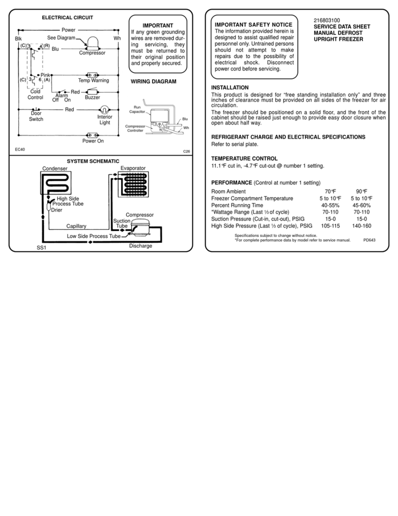 Frigidaire FFU14C2AW0 User guide