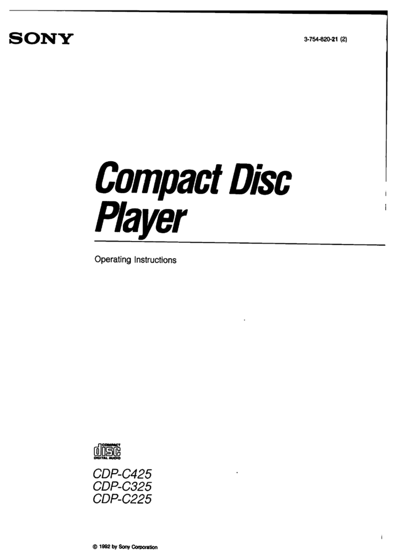 Sony CDP-C225 - Compact Disc Player User manual