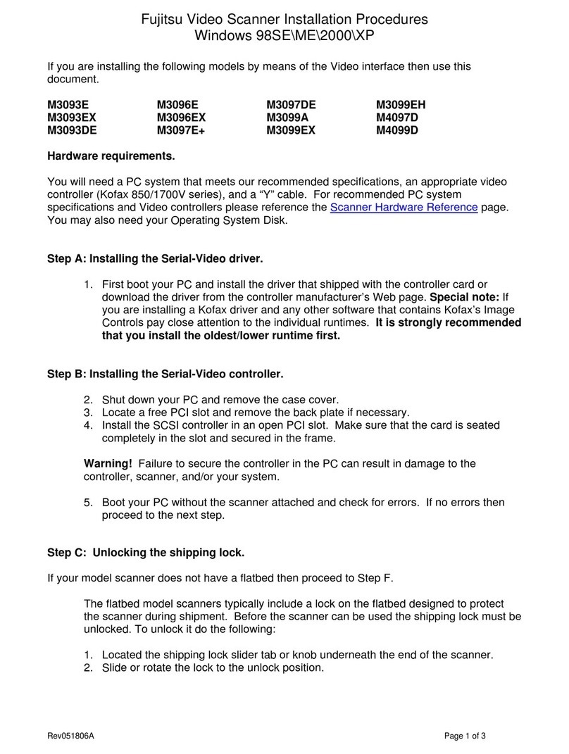 Fujitsu M3093DE Reference guide
