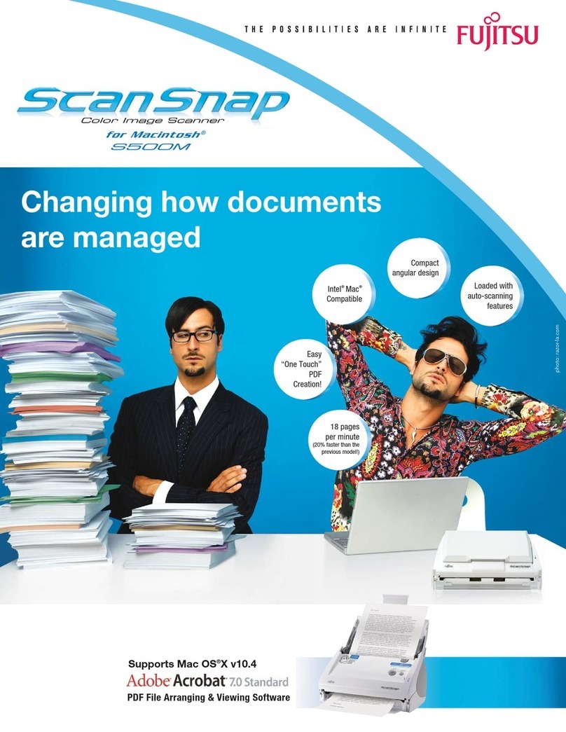 Fujitsu S500M - ScanSnap - Document Scanner User manual Fujitsu S500M - ScanSnap - Document Scanner User manual