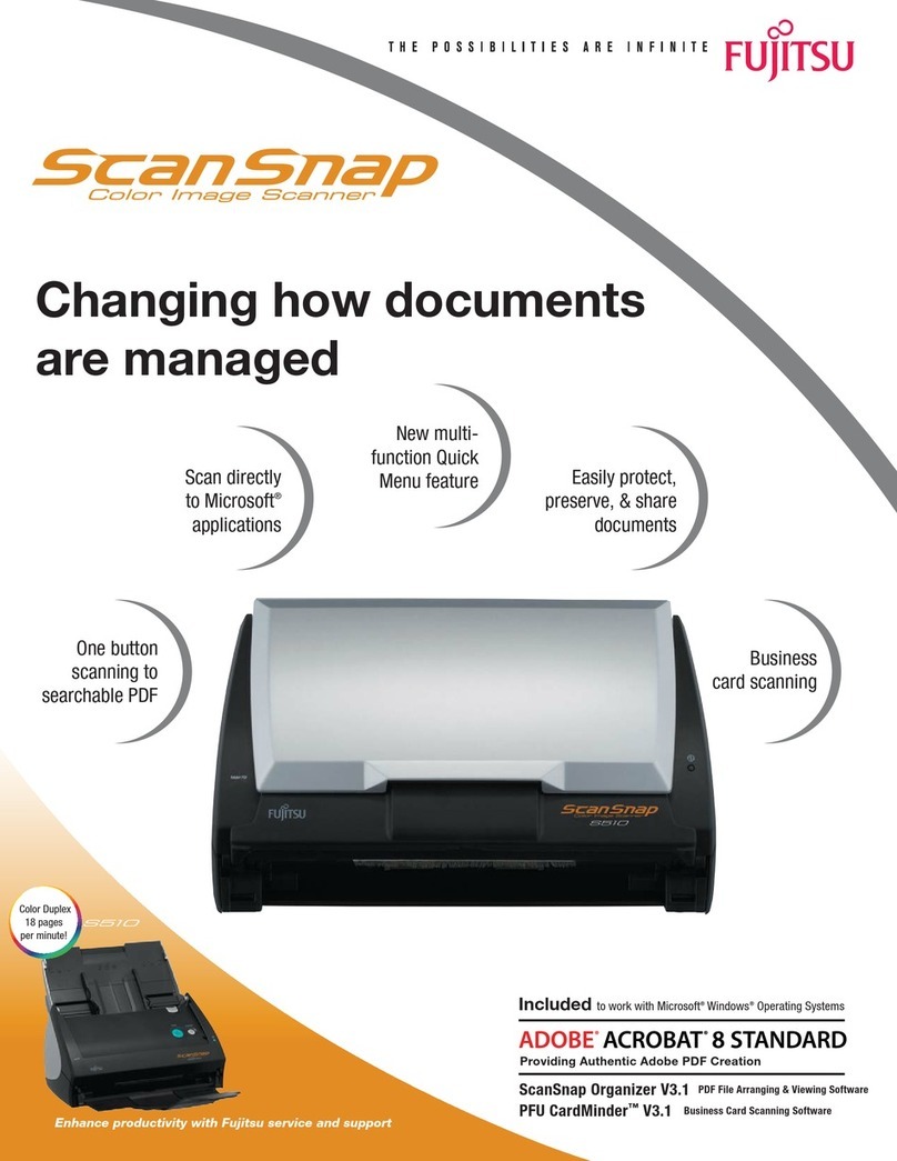 Fujitsu S510 - ScanSnap - Document Scanner User manual Fujitsu S510 - ScanSnap - Document Scanner User manual