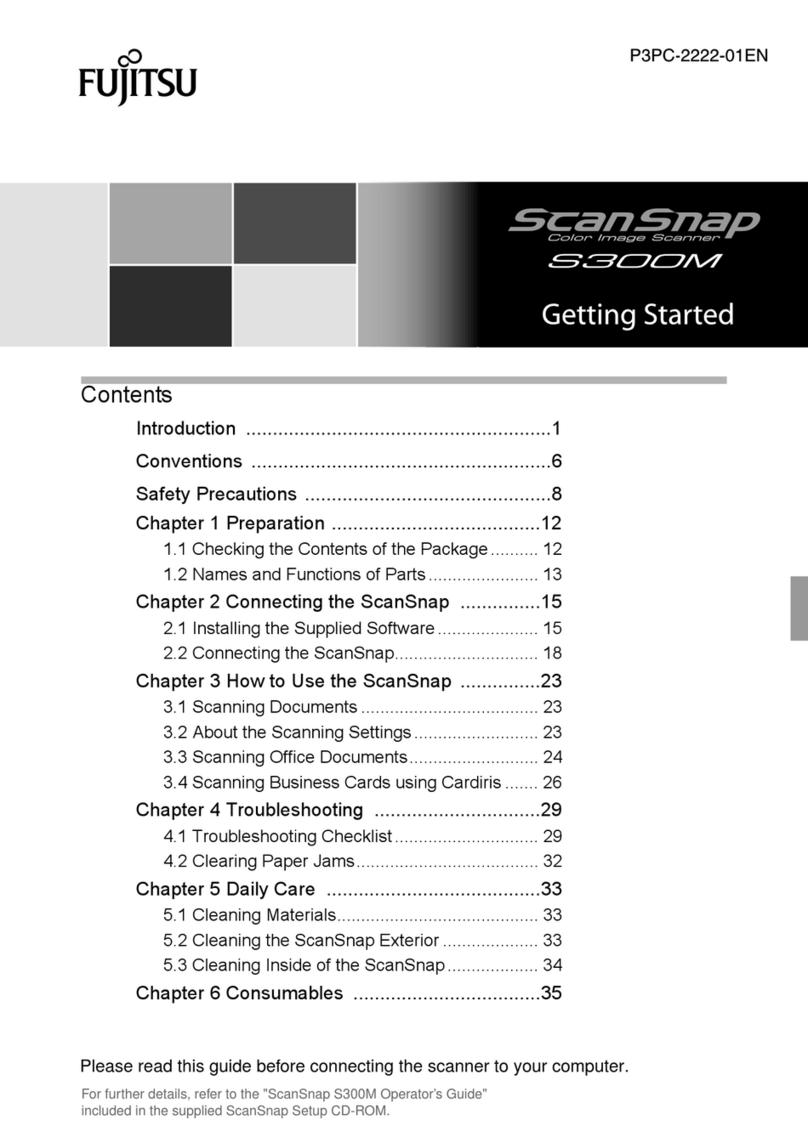 Fujitsu S300M - ScanSnap - Document Scanner User manual Fujitsu S300M - ScanSnap - Document Scanner User manual
