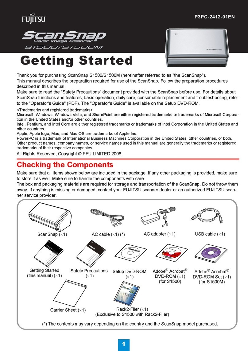 Fujitsu S1500M - ScanSnap - Document Scanner User manual