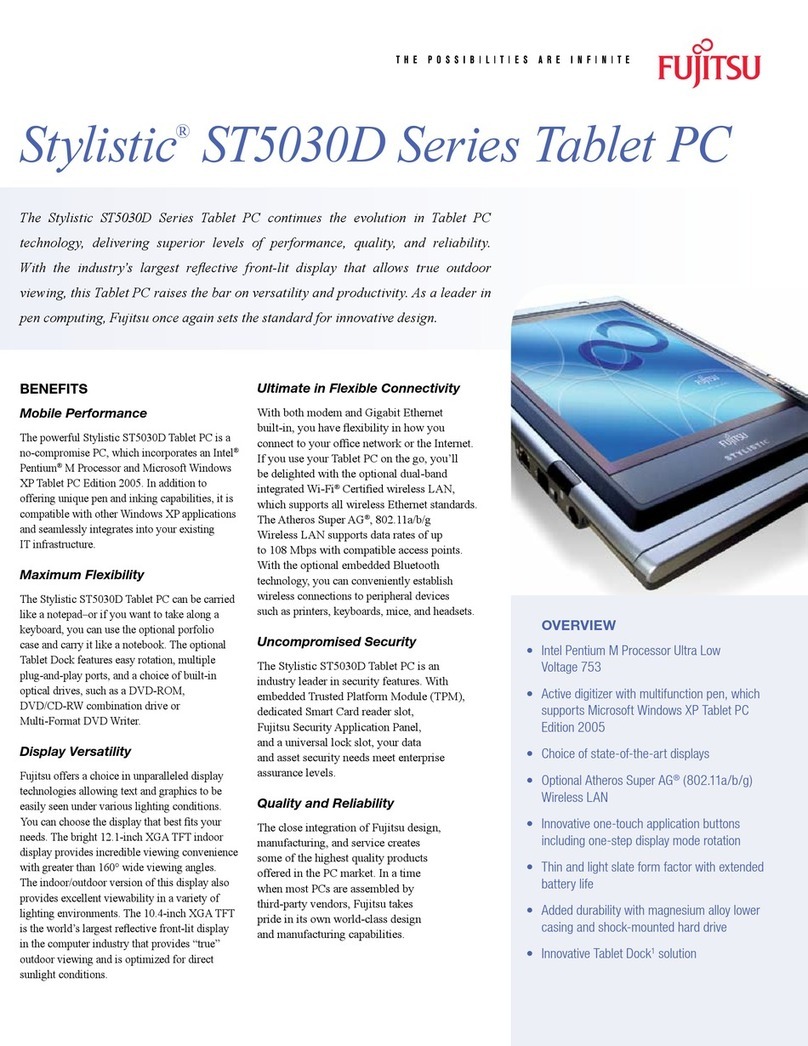 Fujitsu ST5030D - Stylistic Tablet PC User manual
