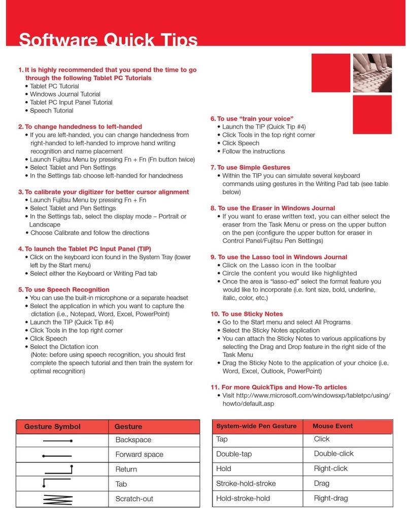 Fujitsu ST5111 - Stylistic Tablet PC Quick tips