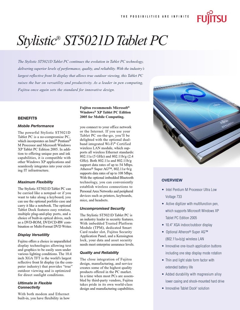 Fujitsu Stylistic ST5021D Specifications