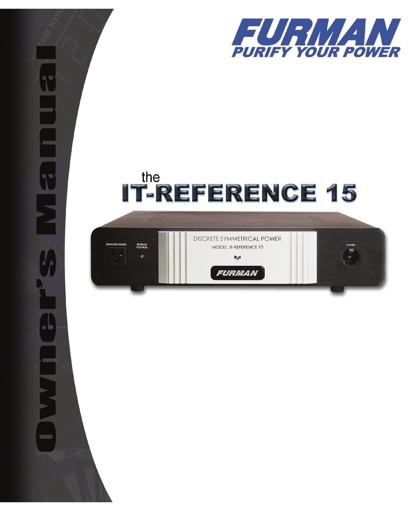 Furman ITReference15 owner's manual