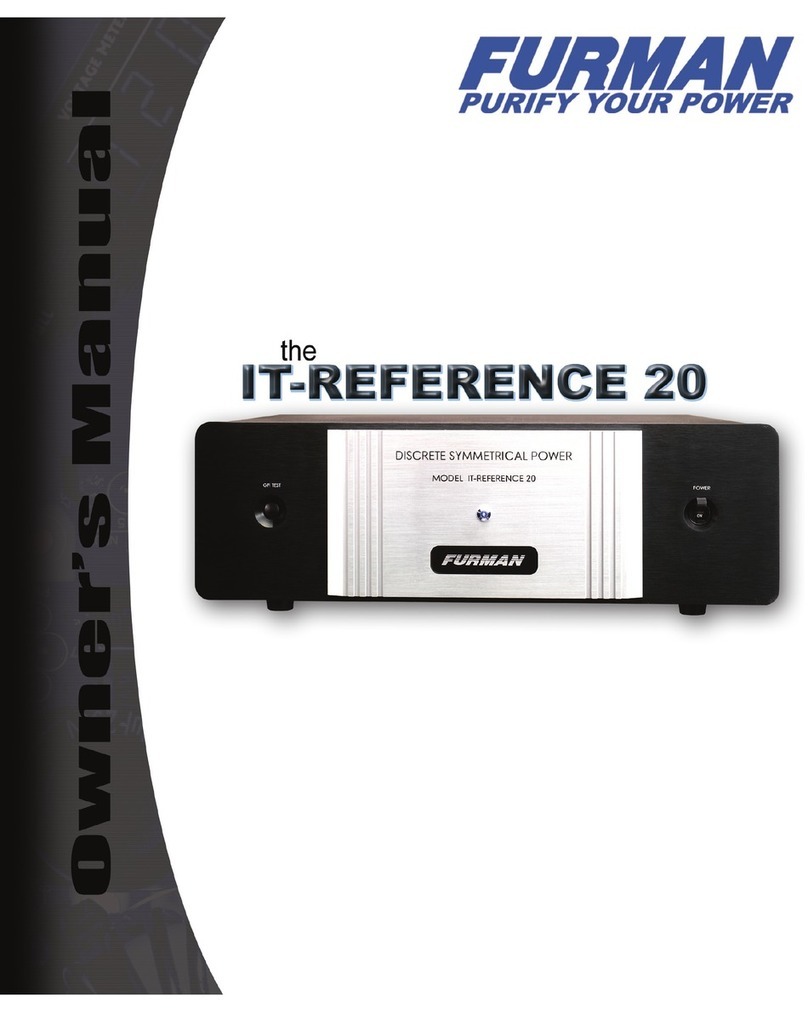 Furman ITReference20 owner's manual