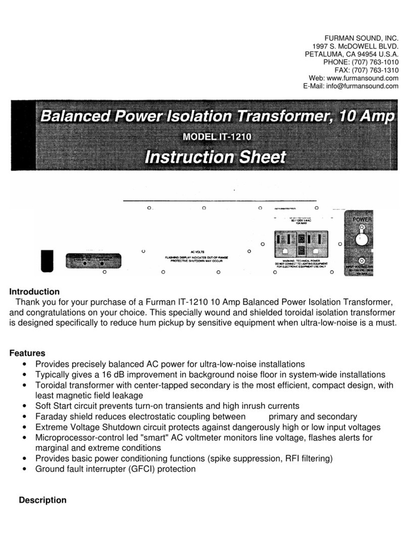 Furman IT-1210 User manual