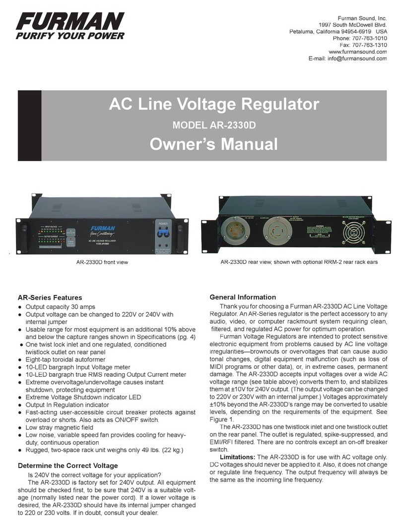 Furman AR-2330D User manual