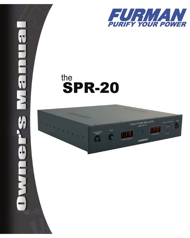 Furman SPR-20 owner's manual