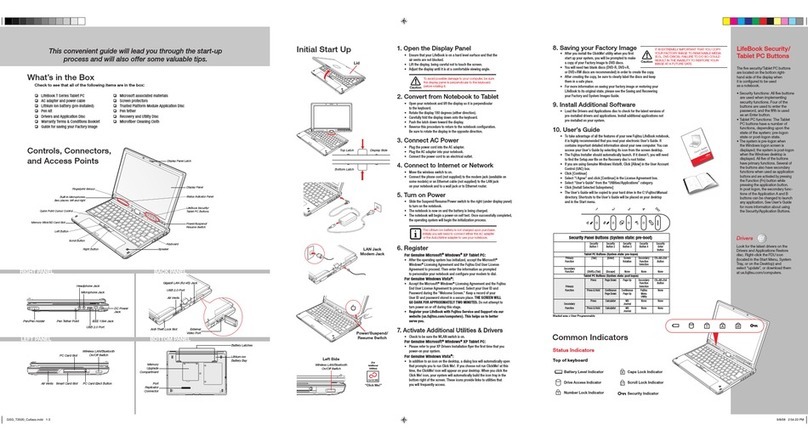 Fujitsu T2020 - LifeBook Tablet PC Getting started guide