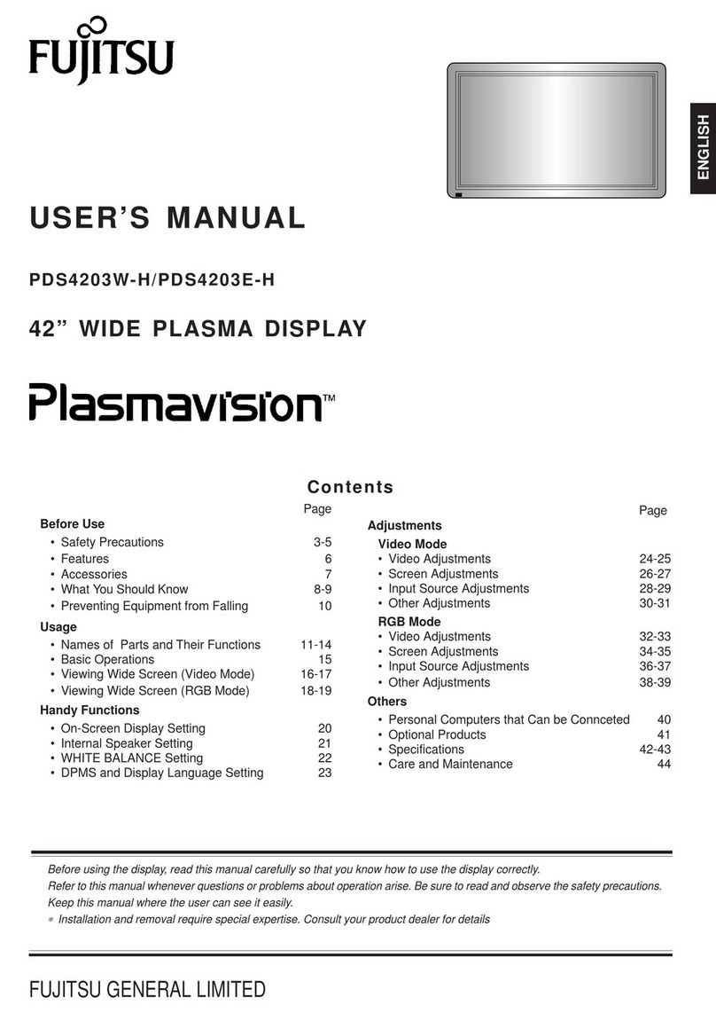 Fujitsu Plasmavision PDS4203 User manual