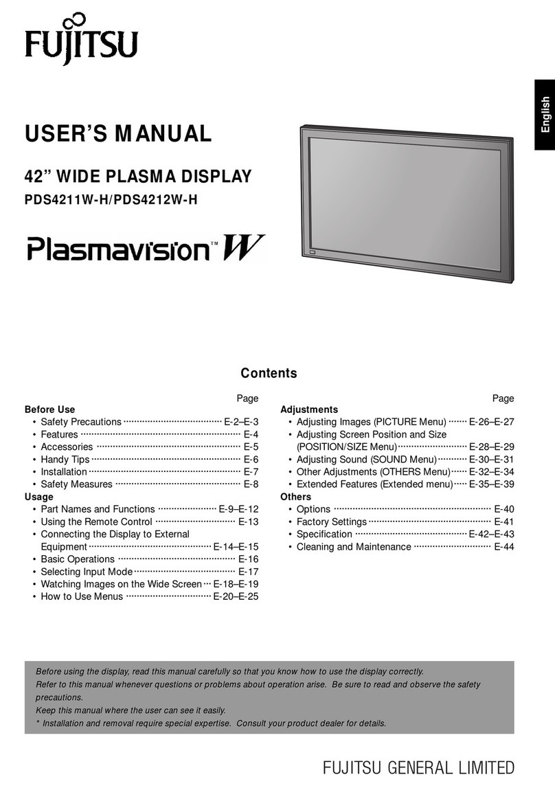 Fujitsu Plasmavision PDS4211 User manual