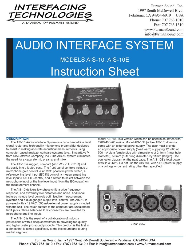 Furman AIS-10E instruction sheet