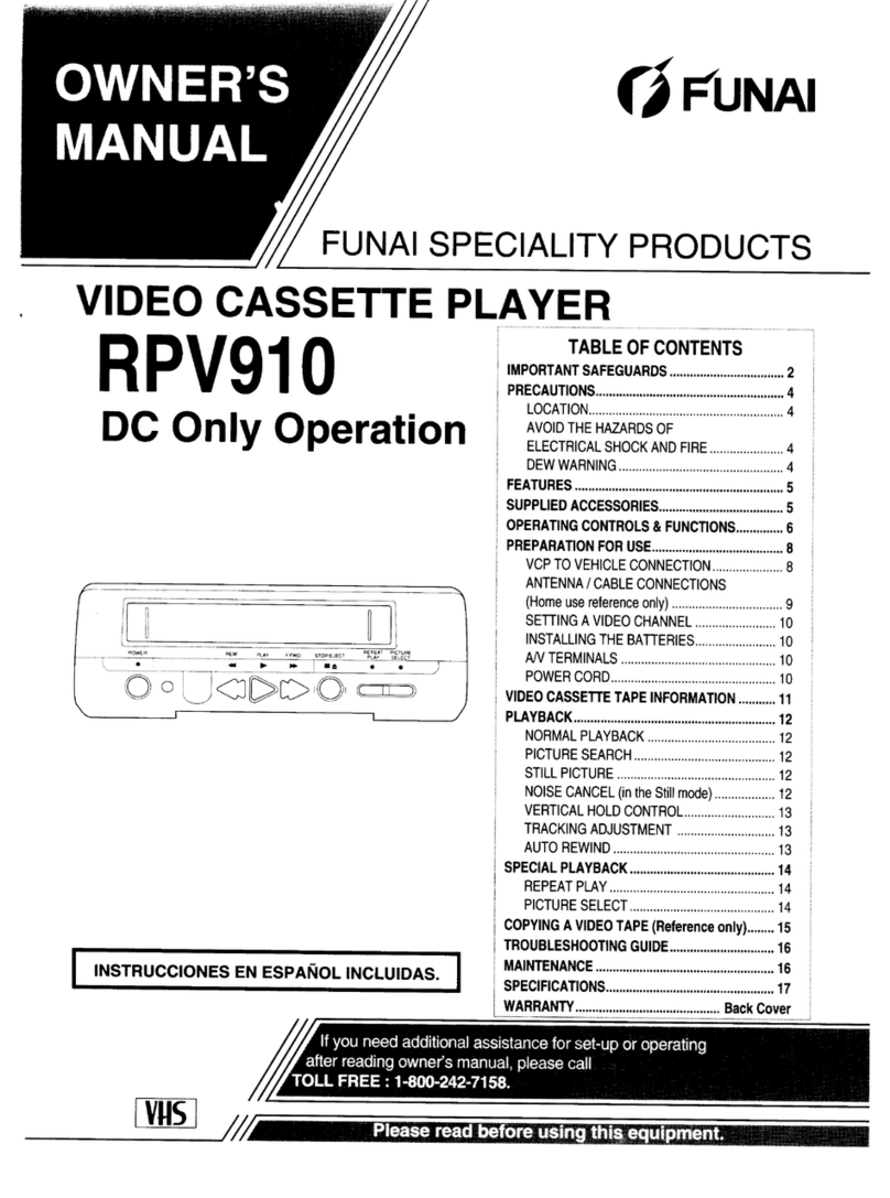 FUNAI RPV910 User manual