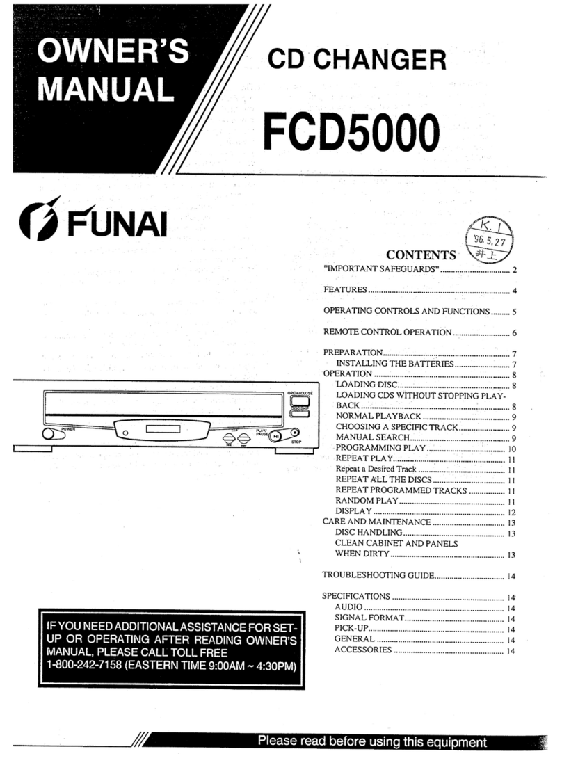 FUNAI FCD5000 owner's manual