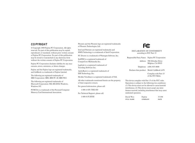 Fujitsu Lifebook L470 User manual