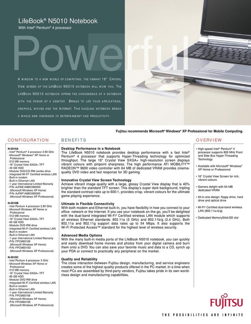 Fujitsu Lifebook N-5010 User manual
