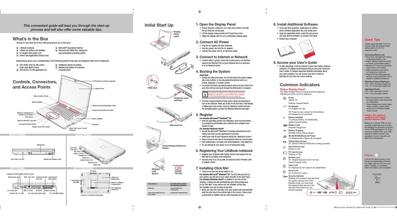 Fujitsu E8420 - LifeBook - Core 2 Duo 2.26 GHz User manual
