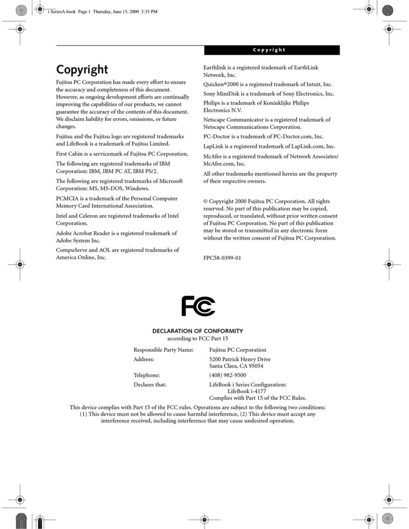Fujitsu Lifebook I4177 User manual