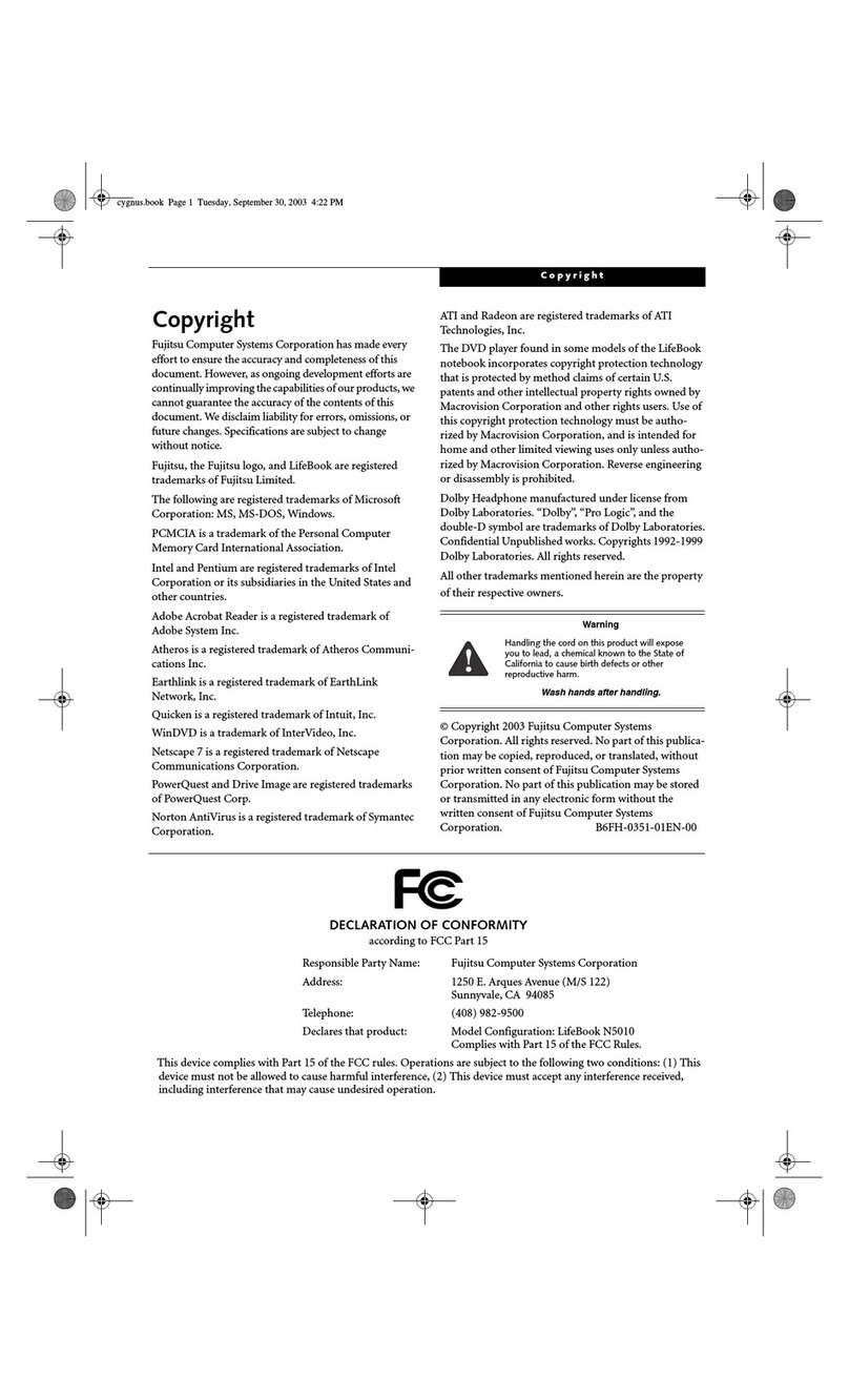 Fujitsu Lifebook N-5010 User manual Fujitsu Lifebook N-5010 User manual
