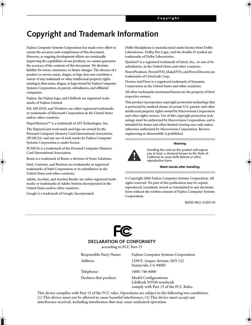 Fujitsu LifeBook N3530 User manual