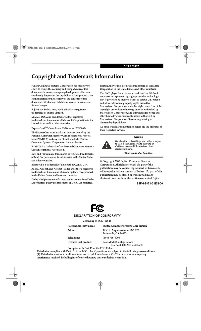 Fujitsu Lifebook C1320D User manual