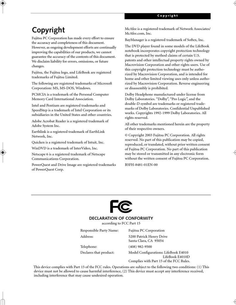 Fujitsu Lifebook E4010 User manual
