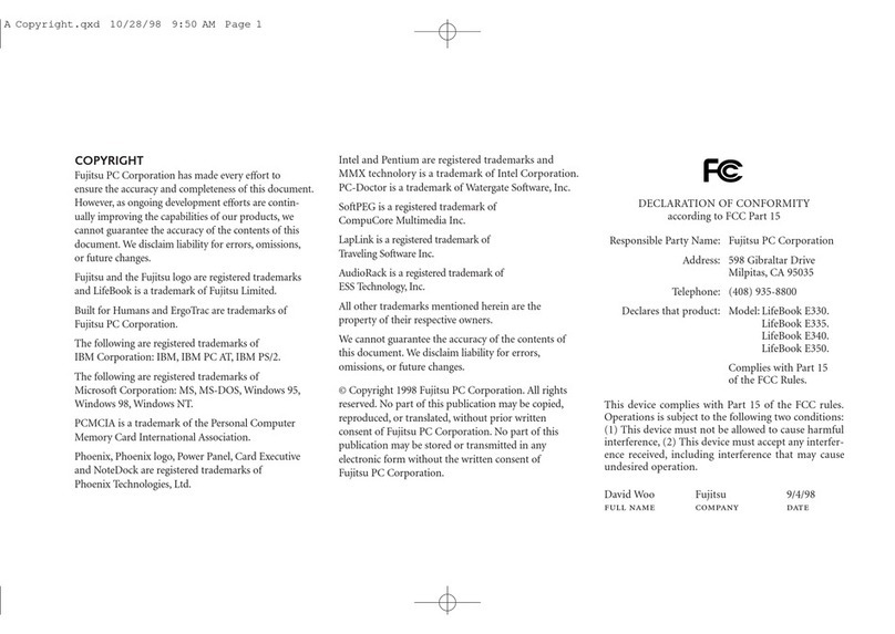 Fujitsu Lifebook E335 User manual
