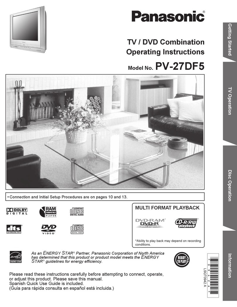Panasonic PV27DF5 - DVD/TV UNIT User manual