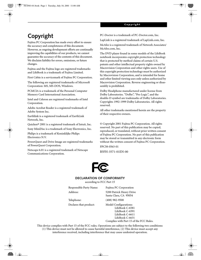 Fujitsu LifeBook C-6581 User manual