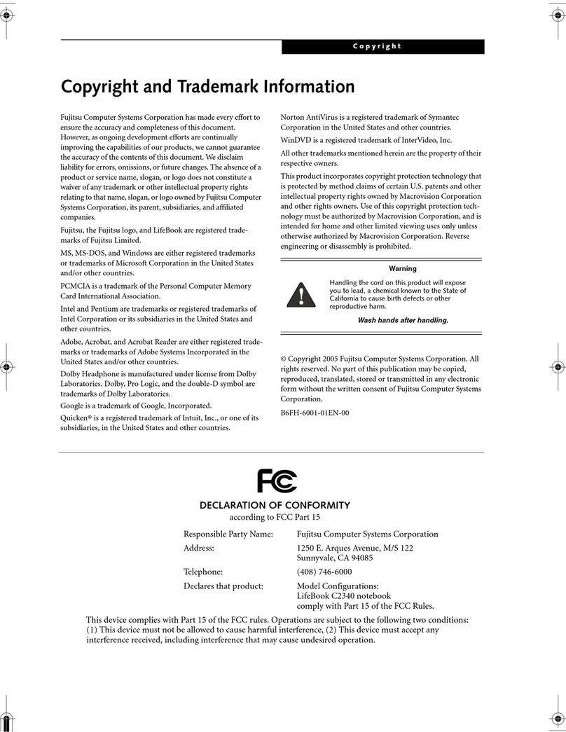 Fujitsu Lifebook C2340 User manual