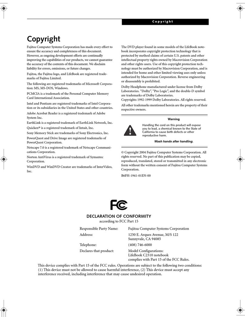 Fujitsu Lifebook C2310 User manual