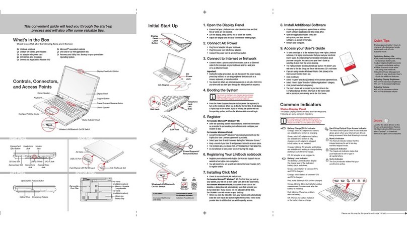 Fujitsu V1020 - LifeBook - Core 2 Duo GHz User manual