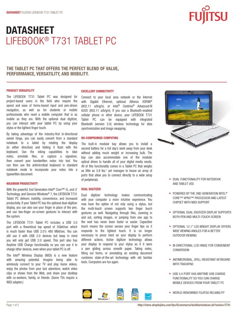 Fujitsu Lifebook T731 User manual