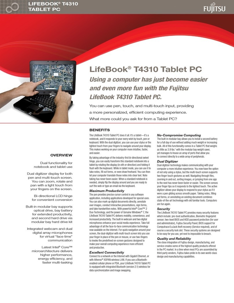 Fujitsu T4310 - LifeBook Tablet PC User manual
