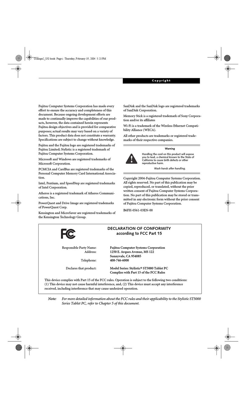Fujitsu Stylistic 5010D User manual