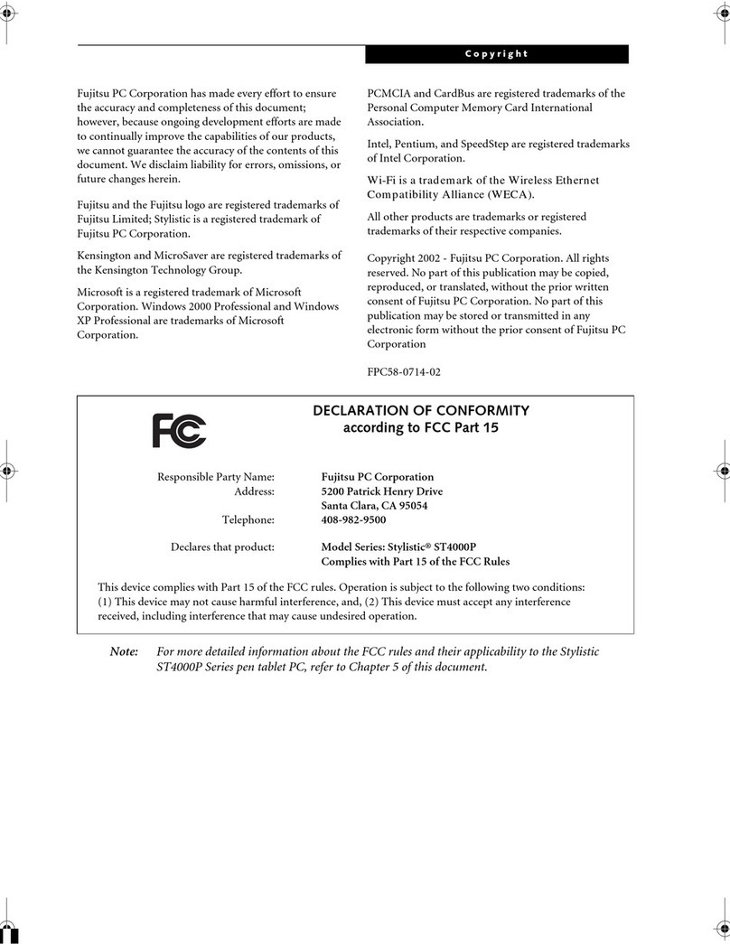Fujitsu Stylistic 4110P User manual