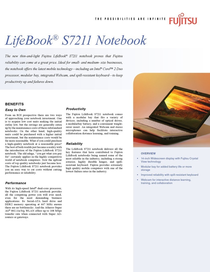 Fujitsu S7211 - LifeBook - Core 2 Duo GHz User manual