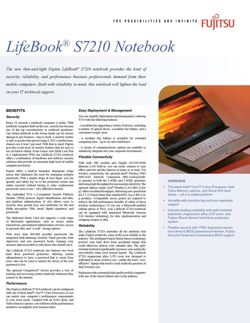 Fujitsu S7210 - LifeBook - Core 2 Duo 2.2 GHz User manual