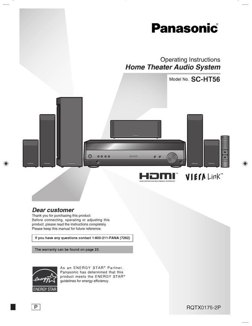 Panasonic SC-HT56 - Blu-Ray Home Theater Receiver operating instructions