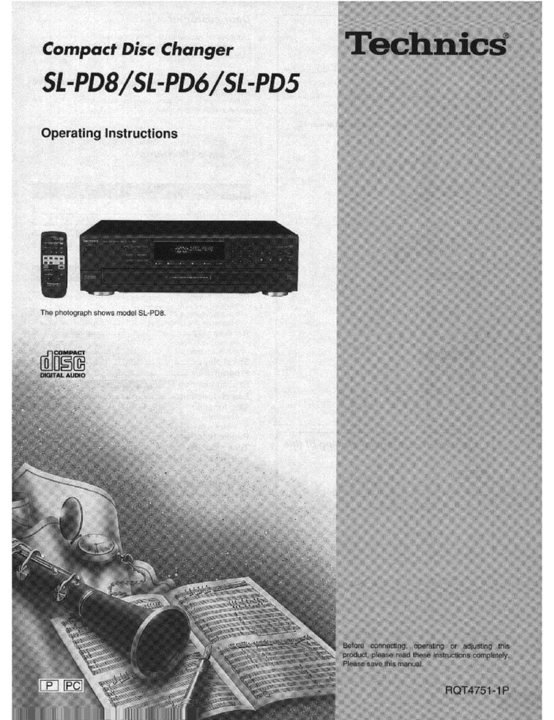 Panasonic SLPD5 - COMPACT DISC PLAYER User manual