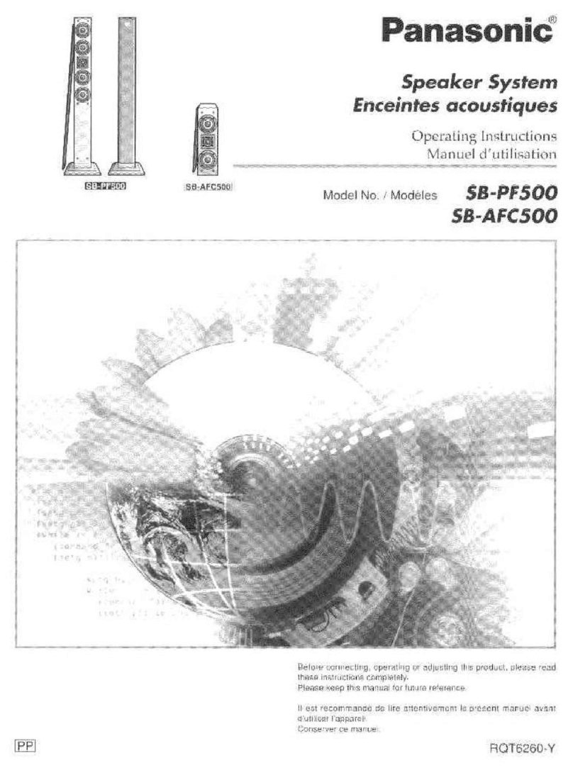 Panasonic SB-AFC500K User manual