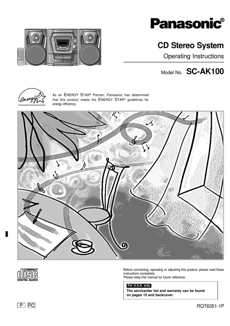 Panasonic SC-AK100 operating instructions