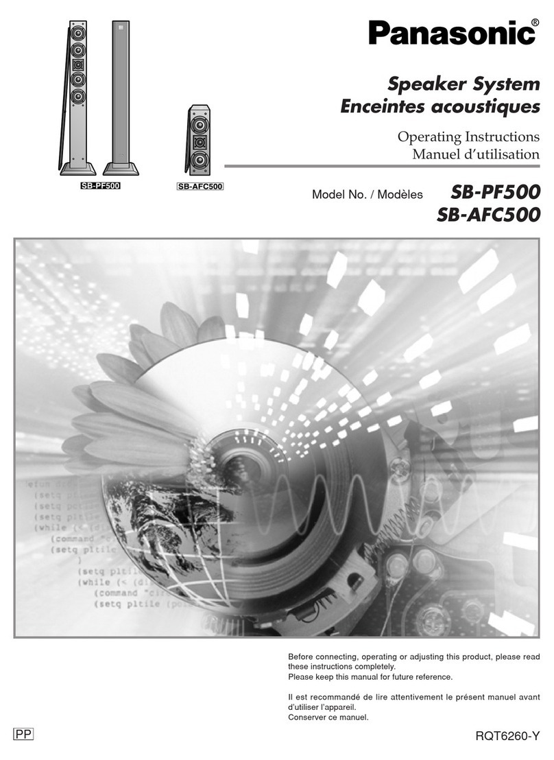 Panasonic SB-AFC500K User manual Panasonic SB-AFC500K User manual