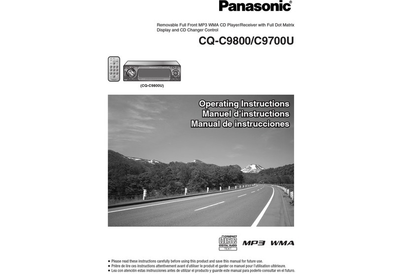 Panasonic CQC9700U - AUTO RADIO/CD DECK operating instructions Panasonic CQC9700U - AUTO RADIO/CD DECK operating instructions
