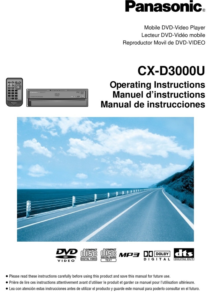 Panasonic CXD3000U - CAR DVD PLAYER operating instructions