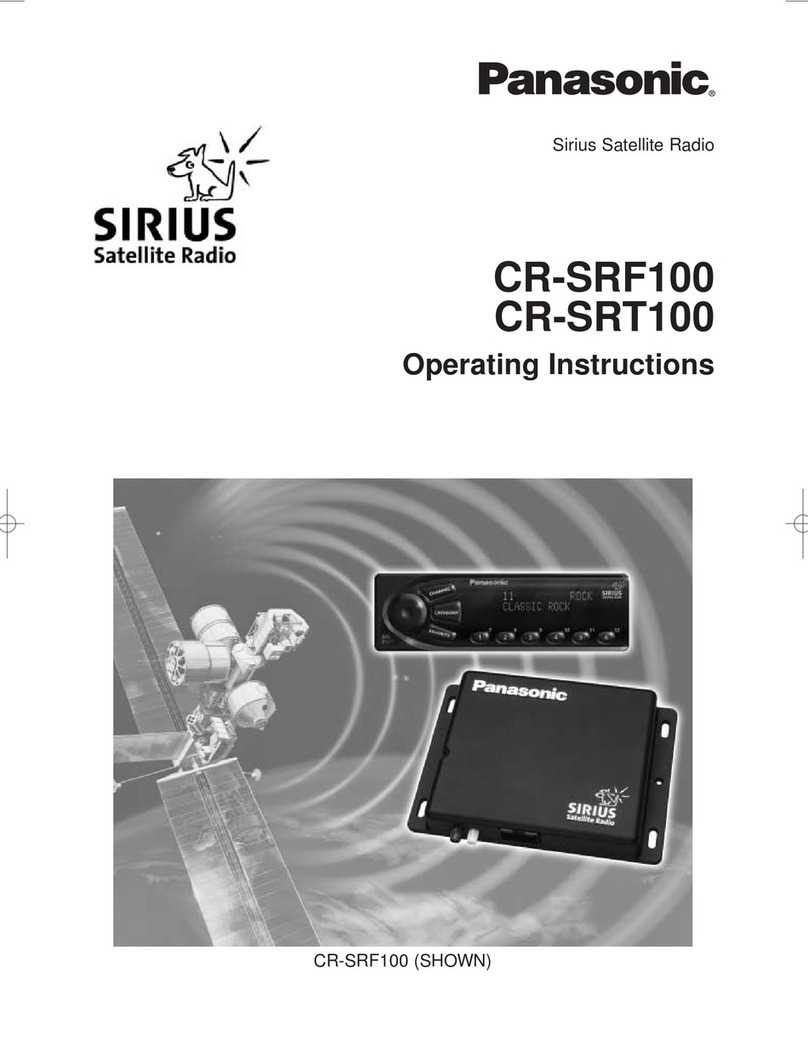Panasonic CRSRF100 - CAR SIRIUS SATELITE operating instructions