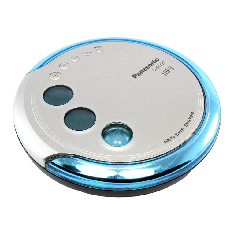 Panasonic SLSX420 - PORT. CD PLAYER-LOW operating instructions